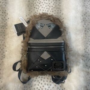 Game of Thrones Loungefly Stark Faux Fur Mini Backpack